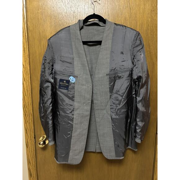 BROOKS BROTHERS 40 R BROOKSCOOL blazer jacket sport suit coat 40R GRAY J23 - Picture 7 of 12
